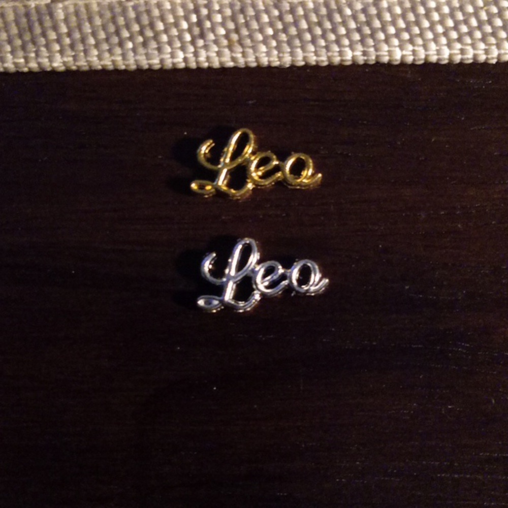 NEW LEO ZODIAC GOLD  &  SILVER TONE 3D METAL NAIL CHARMS (2PCS)